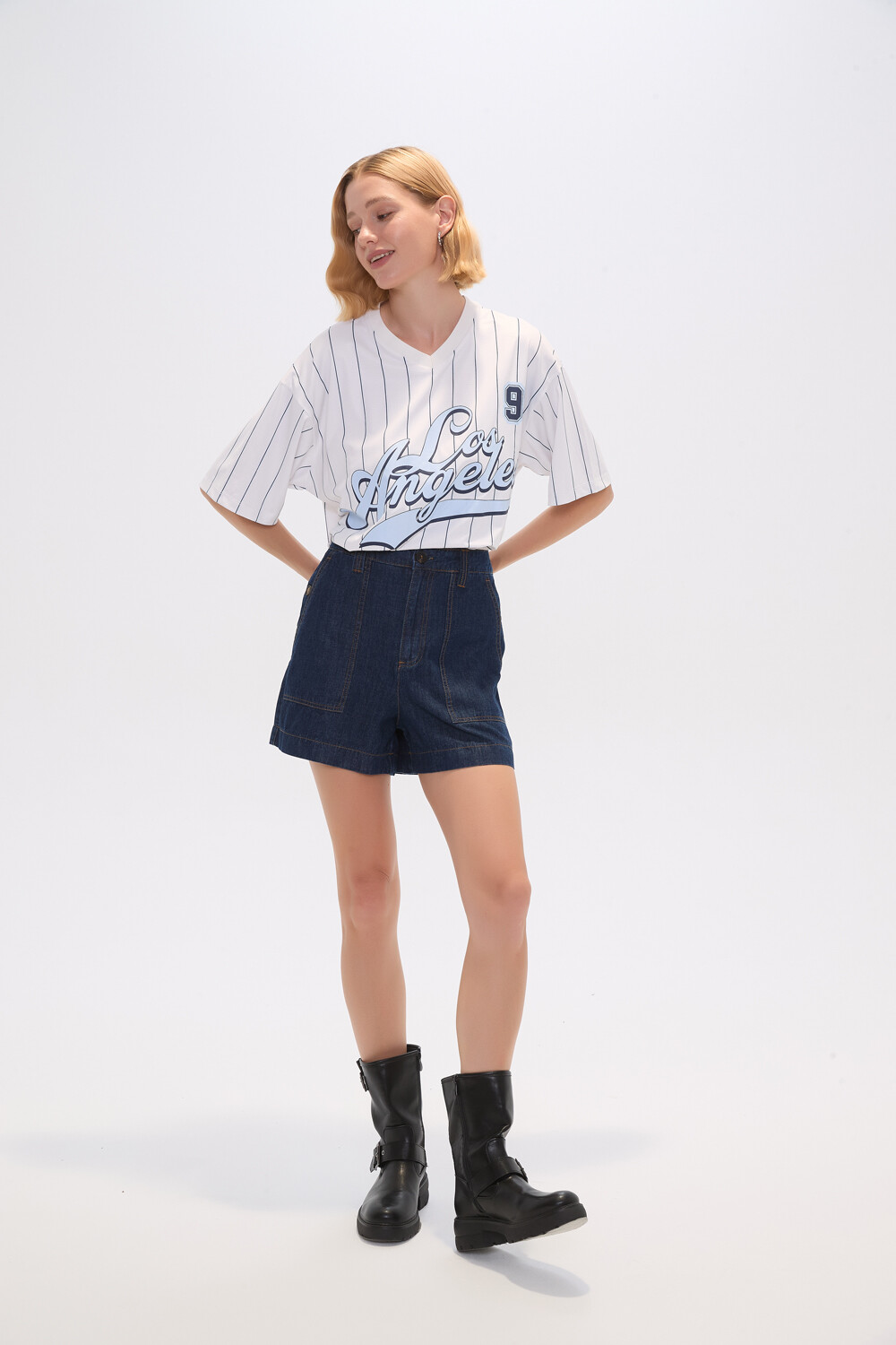 Short Femene Azul Indigo