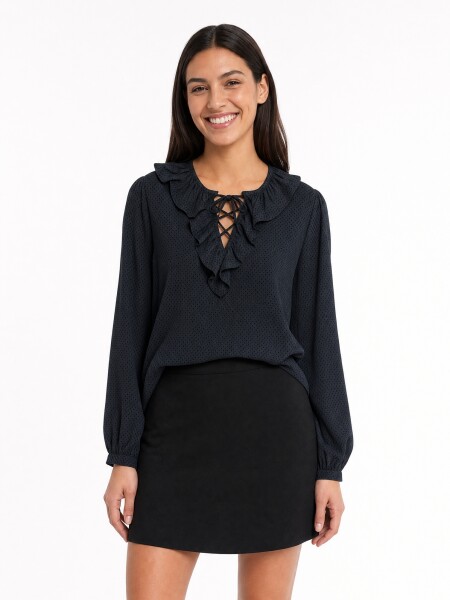 BLUSA MILCA NEGRO.