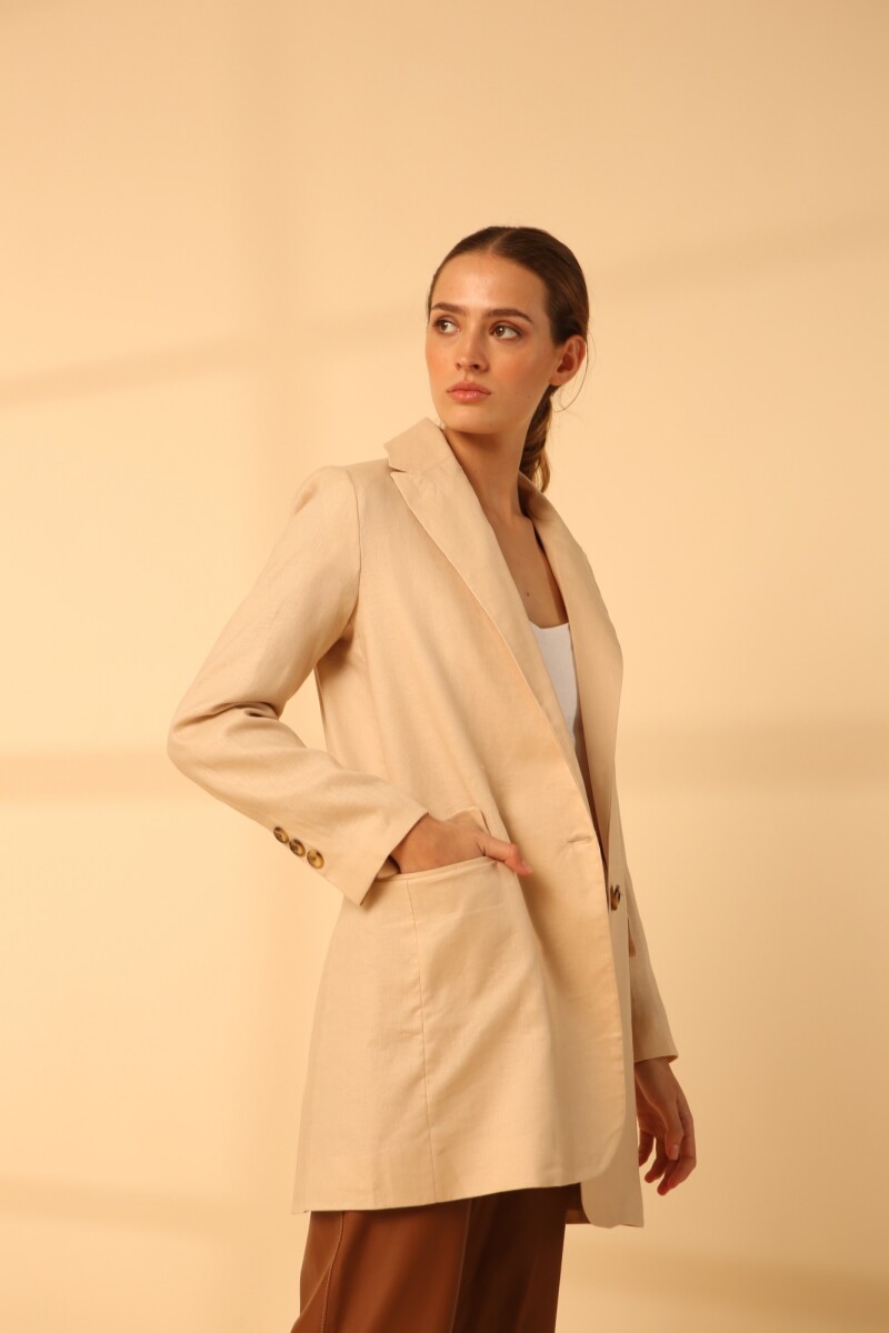 BLAZER CIPRA LINEN SS24 Beige