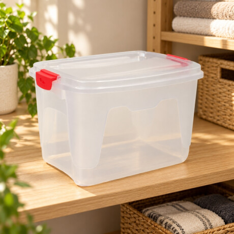 Caja organizadora 12 lts Alta TRANSPARENTE