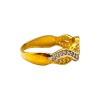 Anillo Entrelazado-Oro Bajo-Piedra Zirconia-AN8099 conpiedra