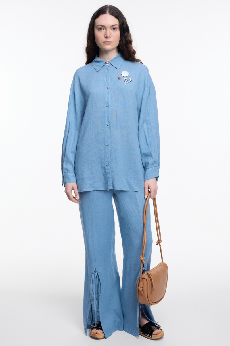 CAMISA ABERTURA Azul