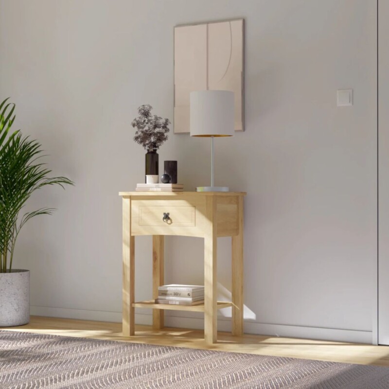 Consola 1 Cajón Mesa de luz Sommier - Linea Mexicana Natural Consola 1 Cajón Mesa de luz Sommier - Linea Mexicana Natural