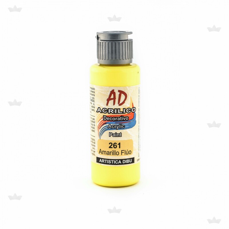 ACRILICO DECORATIVO AMARILLO FLUO 60 ML ACRILICO DECORATIVO AMARILLO FLUO 60 ML