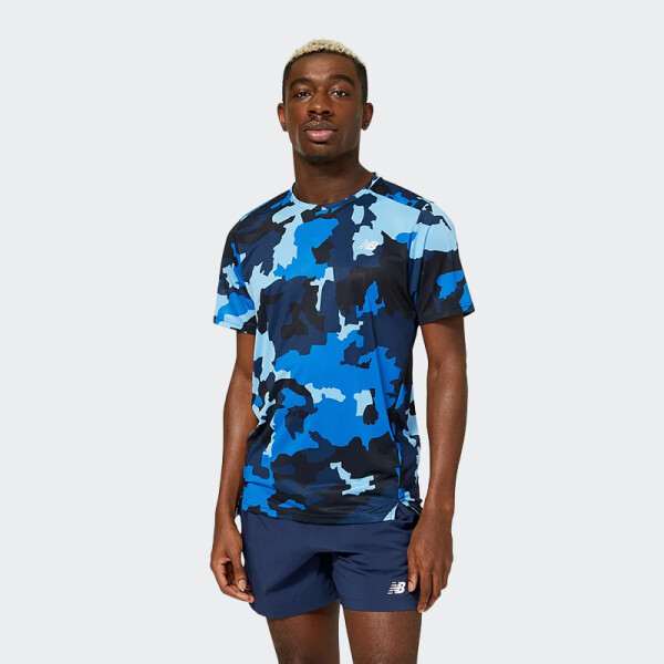 Remera New Balance Printed Accelerate Azul