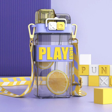 Botella Play doble pico para colgar Violeta