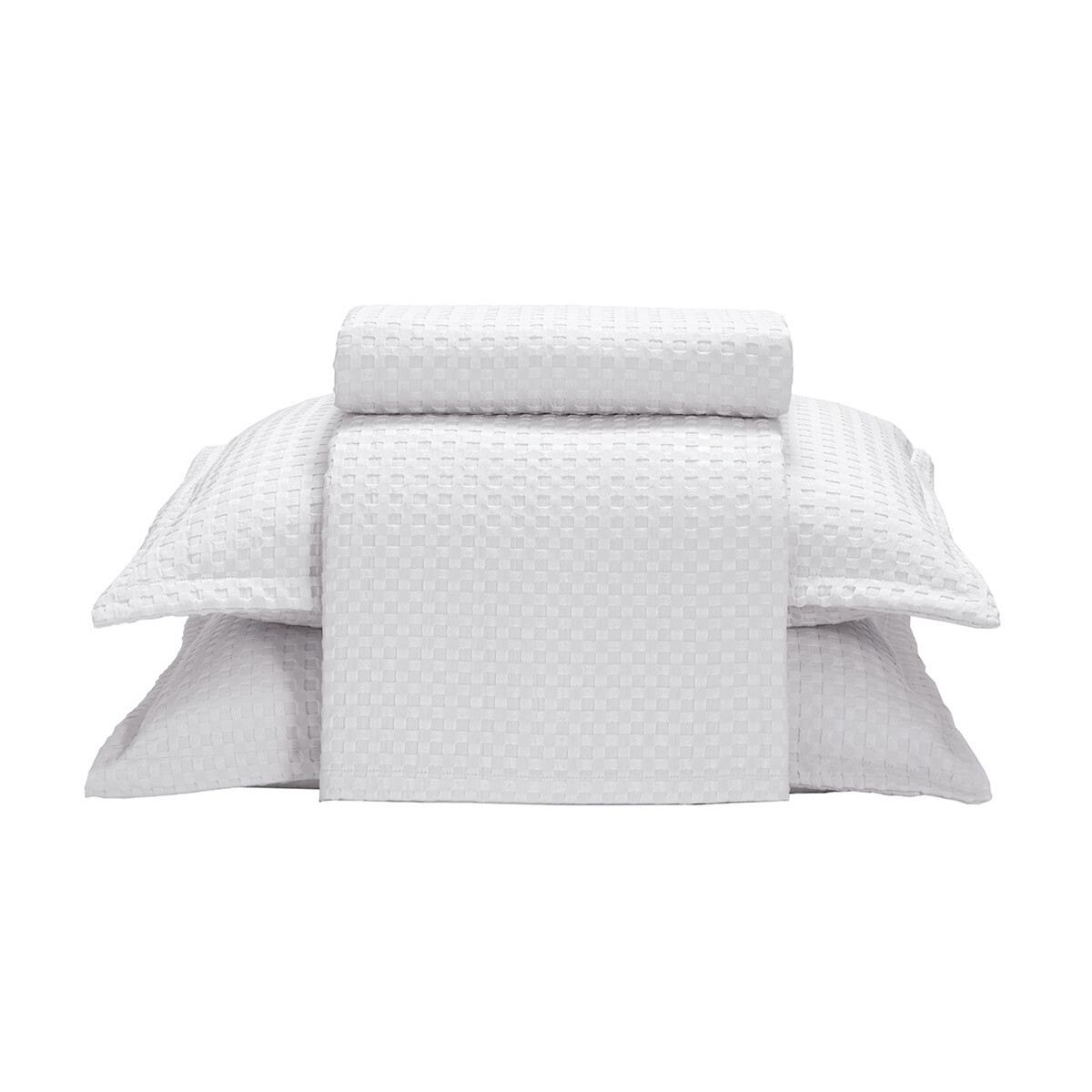 Juego Colcha y Funda Dohler Provenza 2 Plazas 100% Microfibra - BLANCO 
