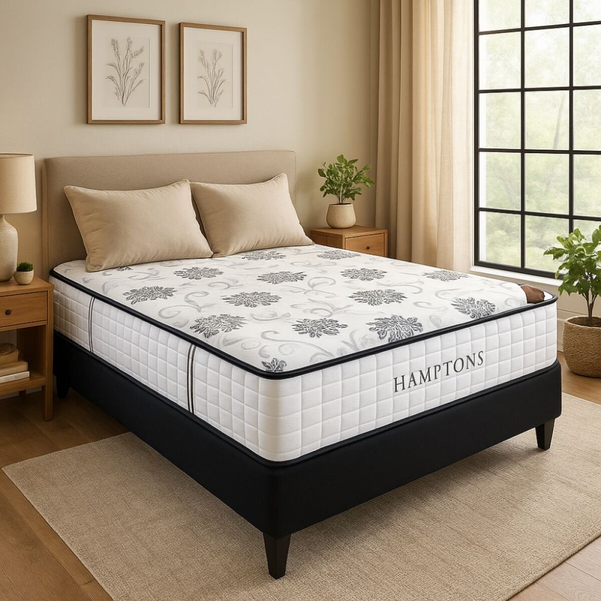 Sommier Plaza y Media Hamptons Hybrid Bronze 