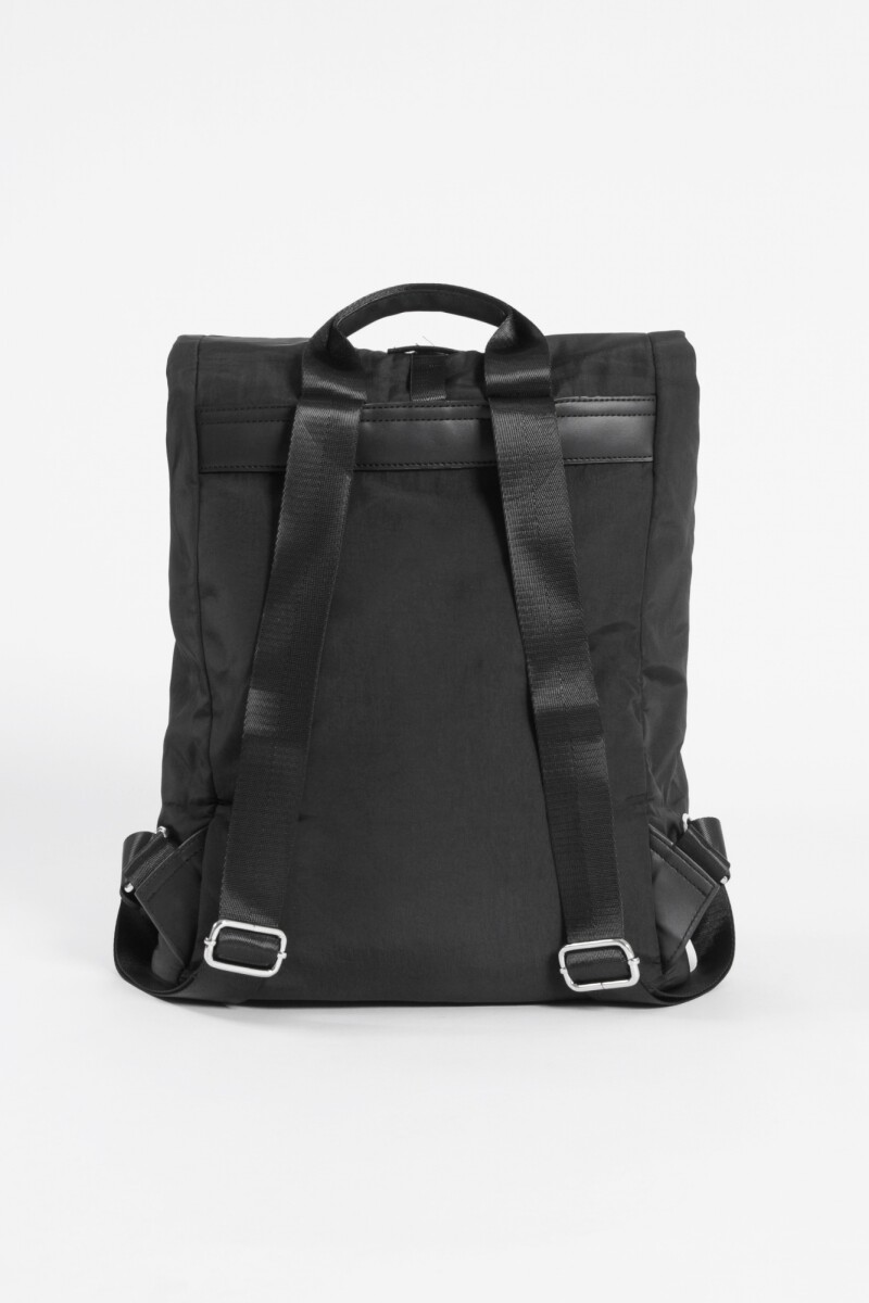 Mochila zipper de tela negro