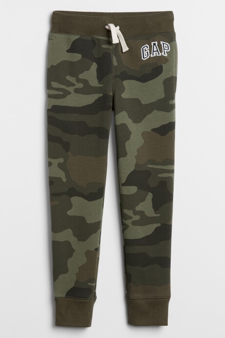 Pantalón Deportivo Logo Con Felpa Gap Niño Green Camo