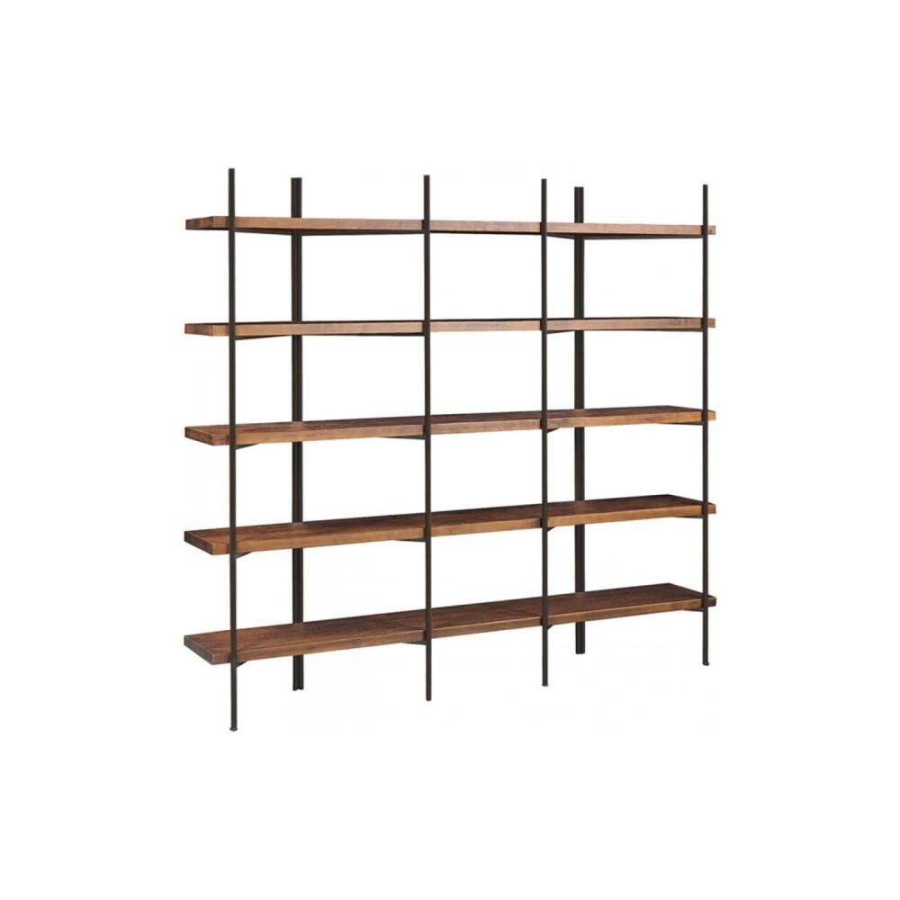 ESTANTERÍA BIBLIOTECA MADERA-Y-METAL MARRON YORK CASTAÑO