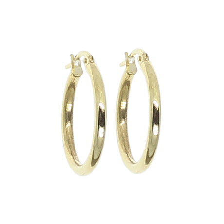 Aros criollos de oro amarillo 18k diámetro total 1.5cm Aros criollos de oro amarillo 18k diámetro total 1.5cm