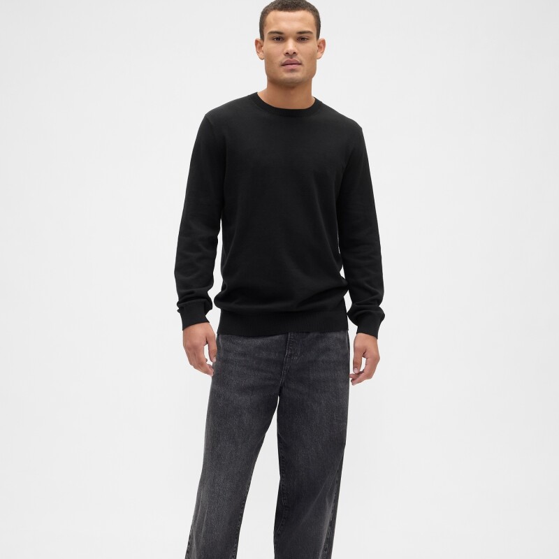 V-FA25 SOLID CORE CREW TRUE BLACK