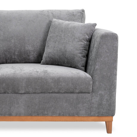 Sofá Belfast - Tela Microfibra - 2 cuerpos 2222 (Grafito)