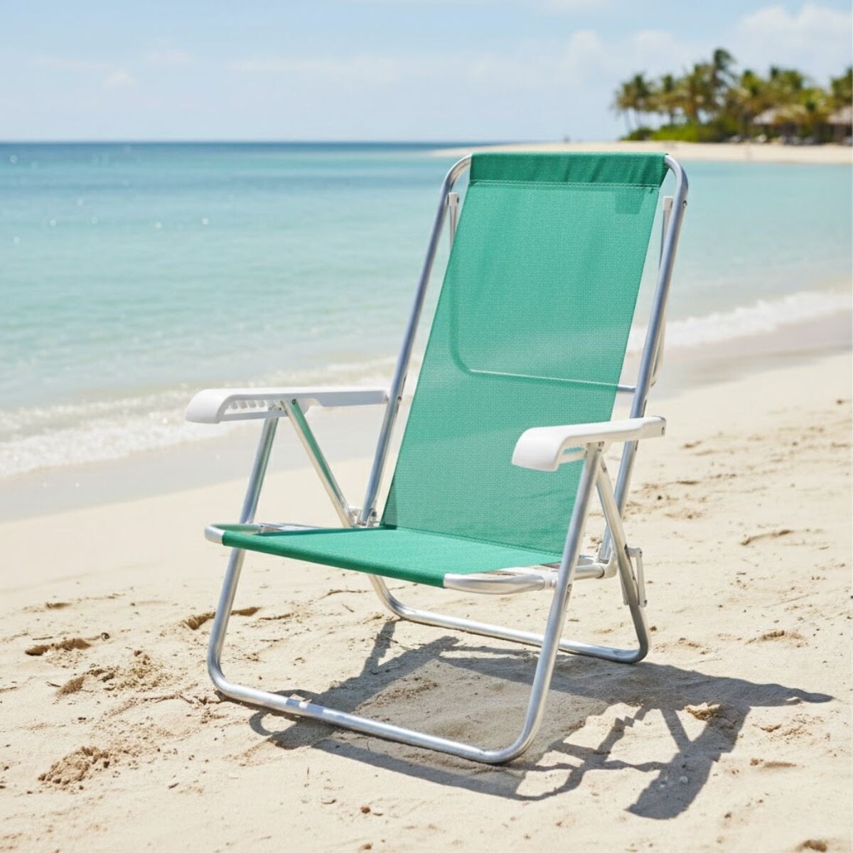 Silla Reclinable 8 Pos. Alum. Sannet - VERDE 