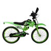 Bicicleta Estilo Moto Cross con Roncador Rodado 20" VERDE