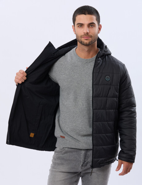 CAMPERA REVERSIBLE CAPITONEADA Negro