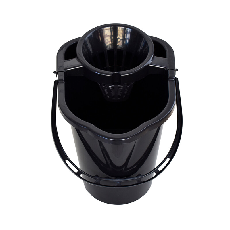 Balde con centrifugadora para mopa 14 lts NEGRO