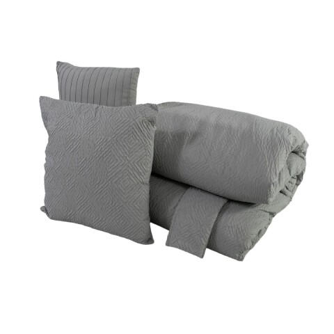 JGO EDREDON AVELLA GRIS QUEEN 229X229CM 5PZAS Unica