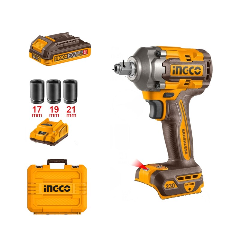 Llave y Atornillador de Impacto INGCO a Batería 20V CIWLI20236 Llave y Atornillador de Impacto INGCO a Batería 20V CIWLI20236