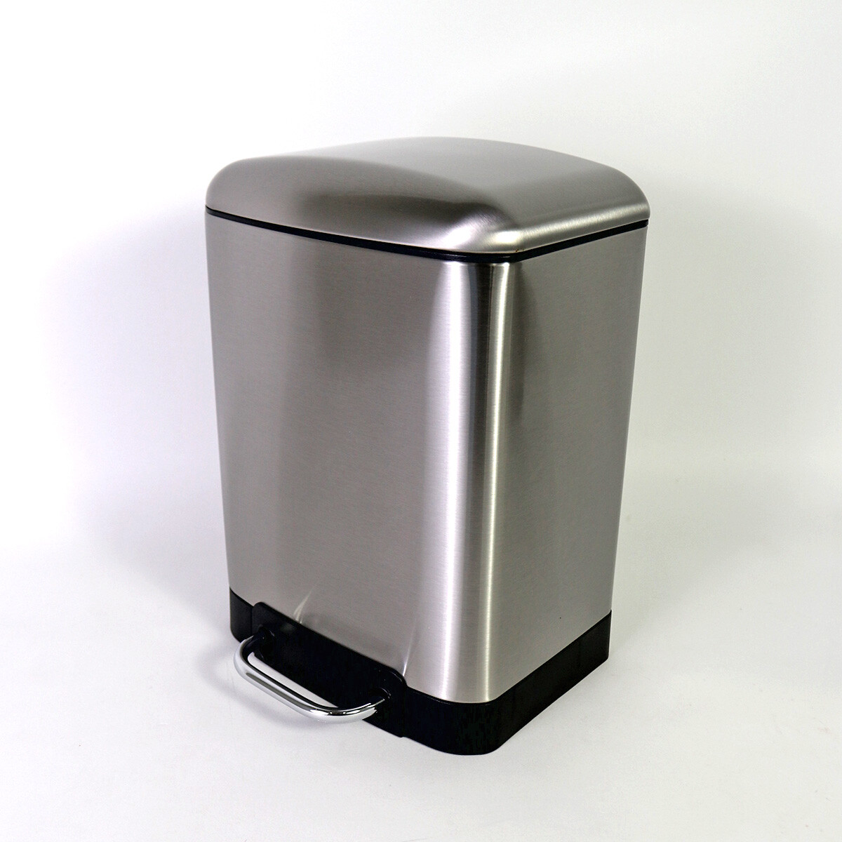 BASURERO INOX PLATA C/PEDAL 6L 