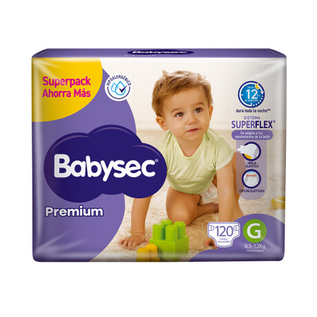 Pañales Babysec Premium G 120 Unidades Pañales Babysec Premium G 120 Unidades