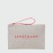 Longchamp -Sobre plano de material textil con logo Rojo