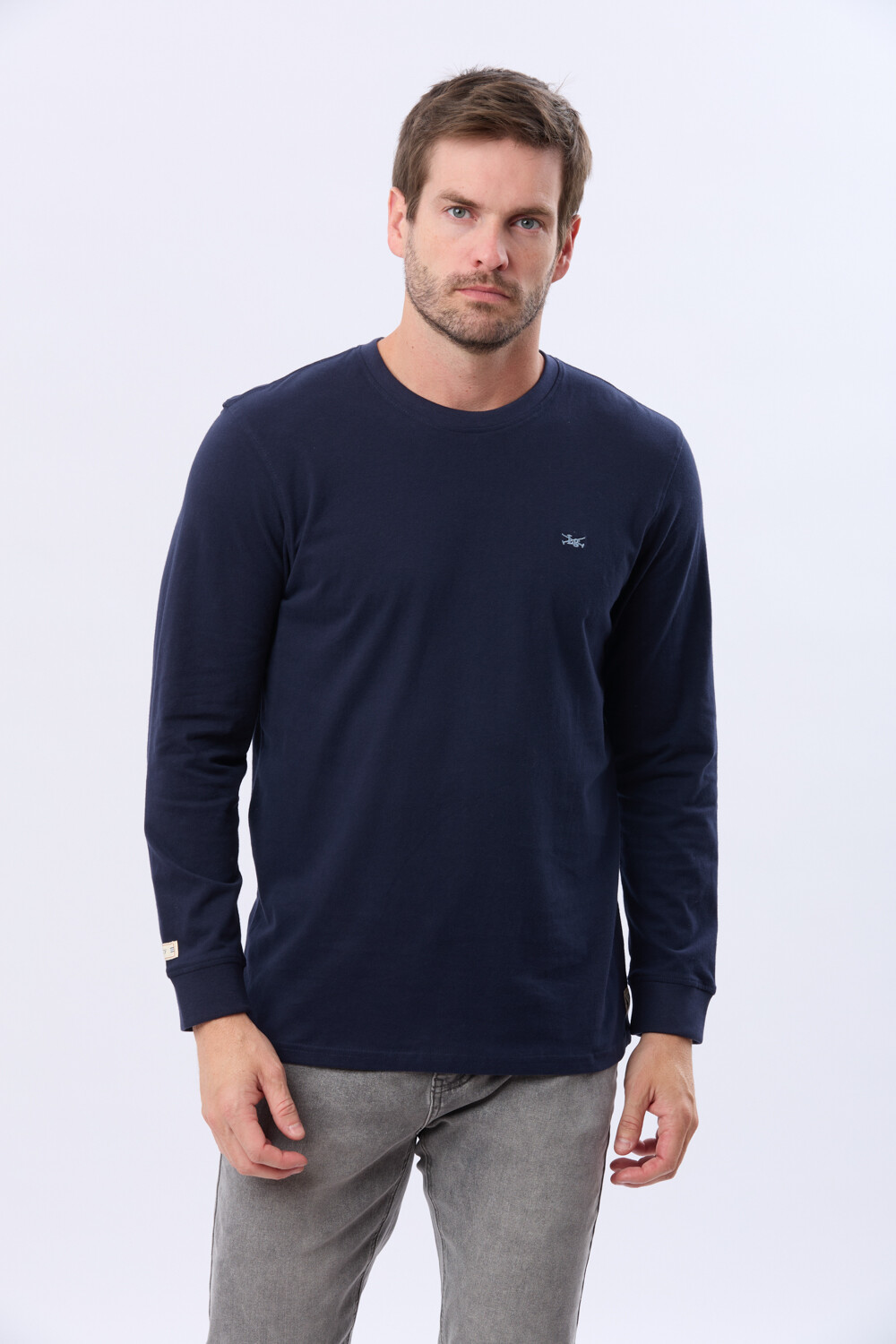 REMERA LISA DE ALGODÓN Azul