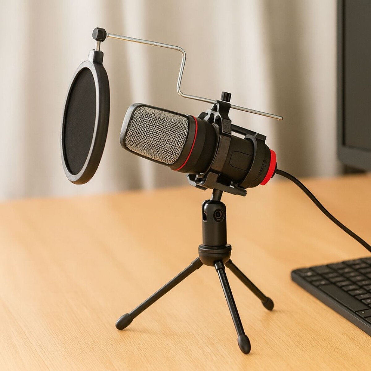 MICROFONO DE ESTUDIO GAMER MARVO MIC-02 - NEGRO 