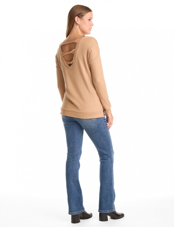 Remera Escote Espalda TOSTADO