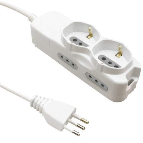 ALARGUE 2 SCHUKO 4 MODULOS - BLANCO Alargue 2 Schuko 4 Modulos Blanco