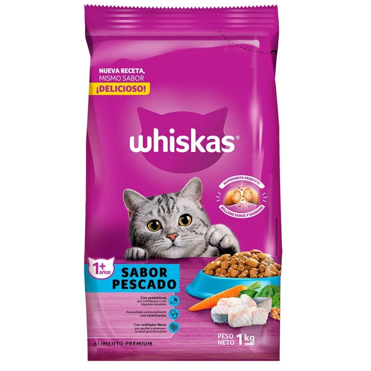 WHISKAS PESCADO 1 KG 
