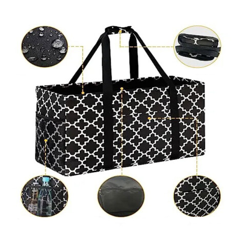 Bolsa plastillera negra con diseño 70*39*42 cm Bolsa Plastillera Negra Con Diseño 70*39*42 Cm