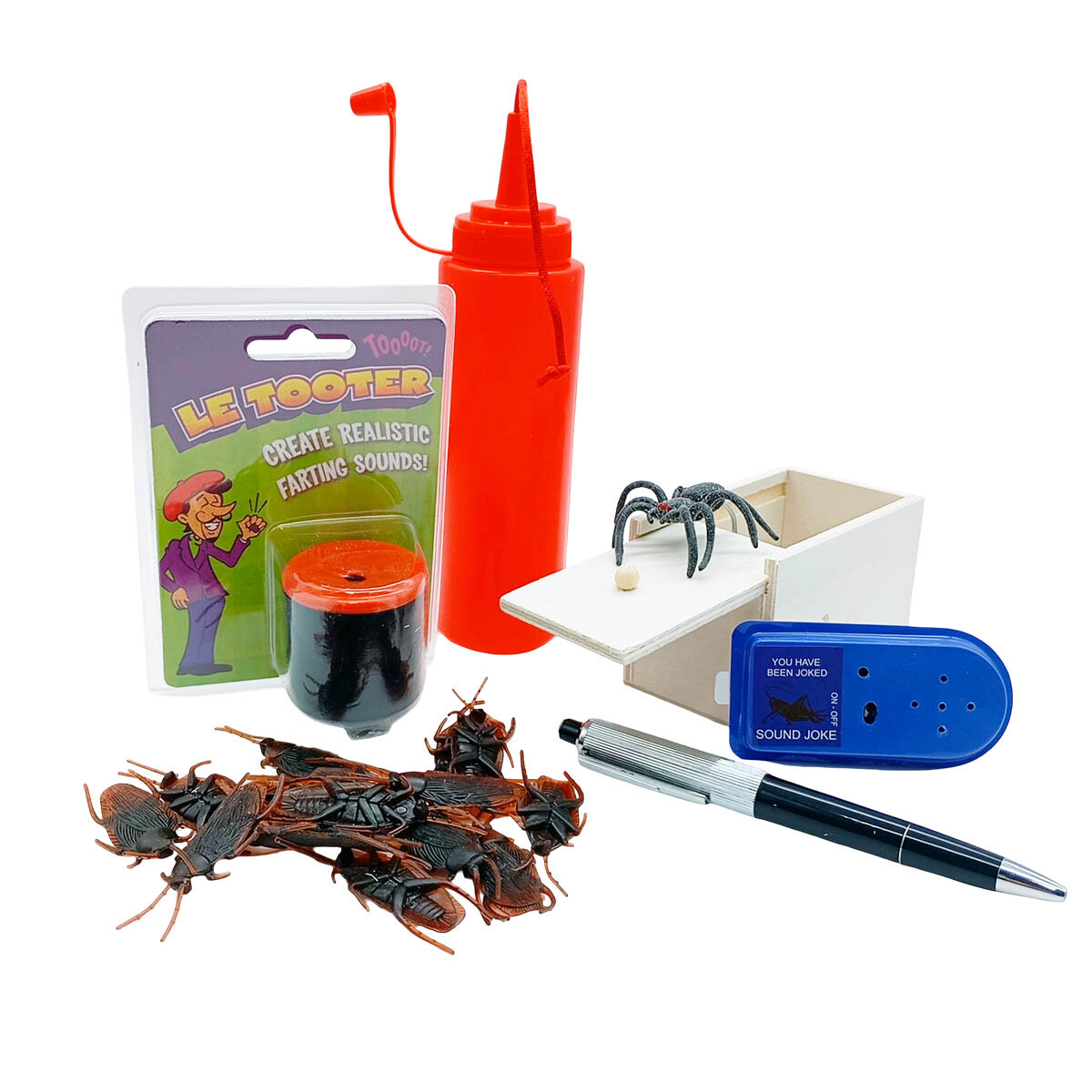 SetX6 Bromas Jokes Surtidas Insectos Lapicera Juguete 