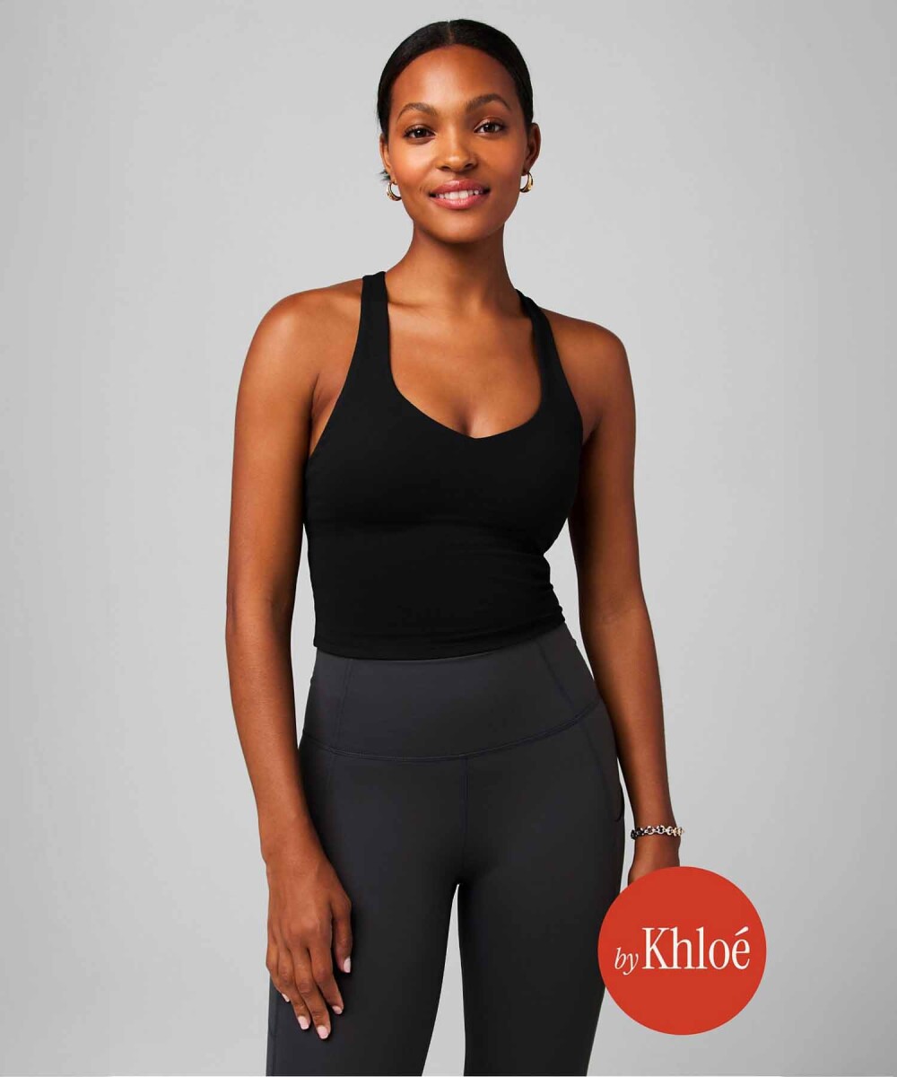 Top Anywhere Cropped Built-In Bra Mujer - Black 