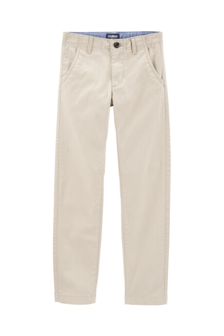 Pantalón de algodón clásico elastizado Sin color