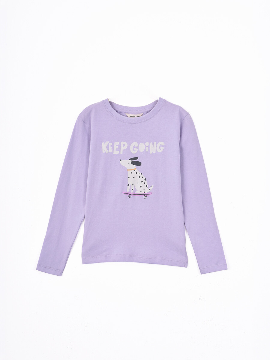 REMERA M/L SPORTY - LILA 
