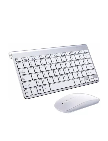 Kit de teclado y mouse compacto inalámbrico Blanco