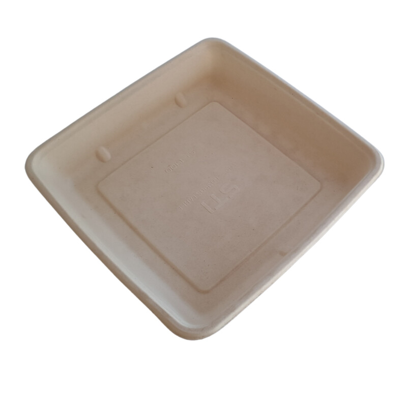 BANDEJA BAGAZO CUADRADA 230*230*40mm 49oz- 50 uds (BAN5017) Bandeja Bagazo Cuadrada 230*230*40mm 49oz- 50 Uds (ban5017)
