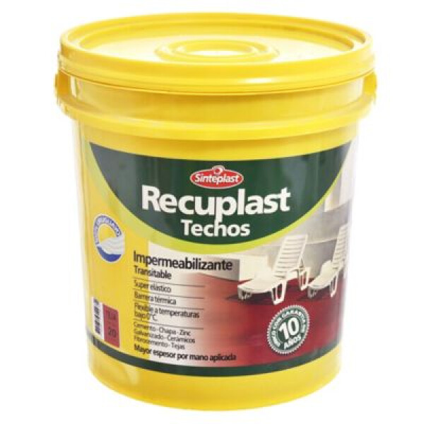 Membrana Liquida Recuplast Techos 20 Kgs Sinteplast blanco