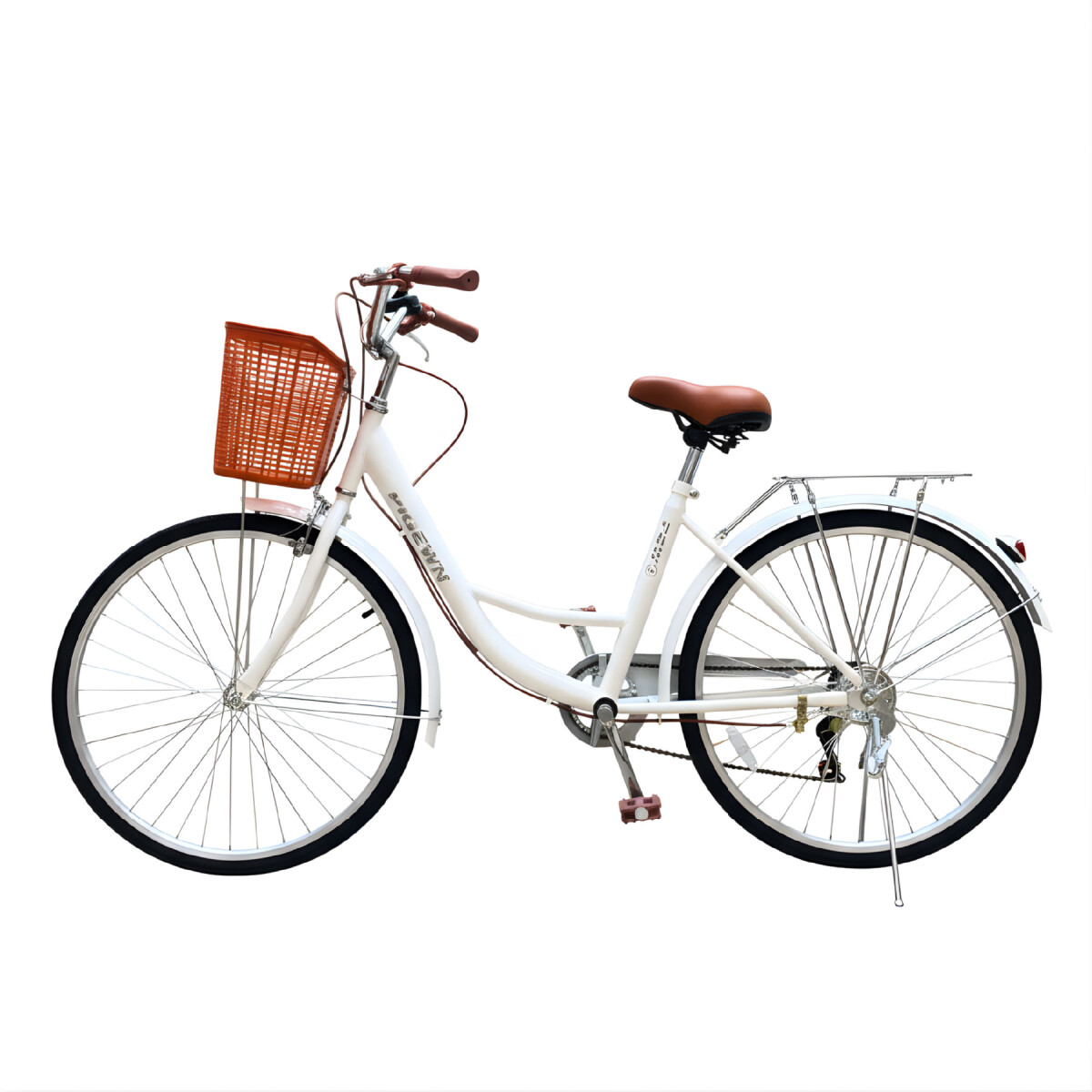 Bicicleta Pigewn Urbana Rodado 26 Canasto Freno Disco 7 Vel - Blanco 1 