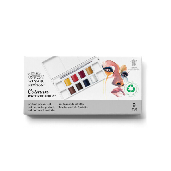 Acuarelas Cotman x 8 + pincel RETRATO - Winsor & Newton Única
