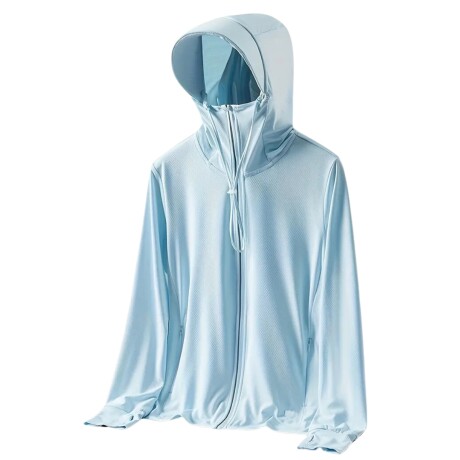 Campera con protección UV 50+ para dama Celeste