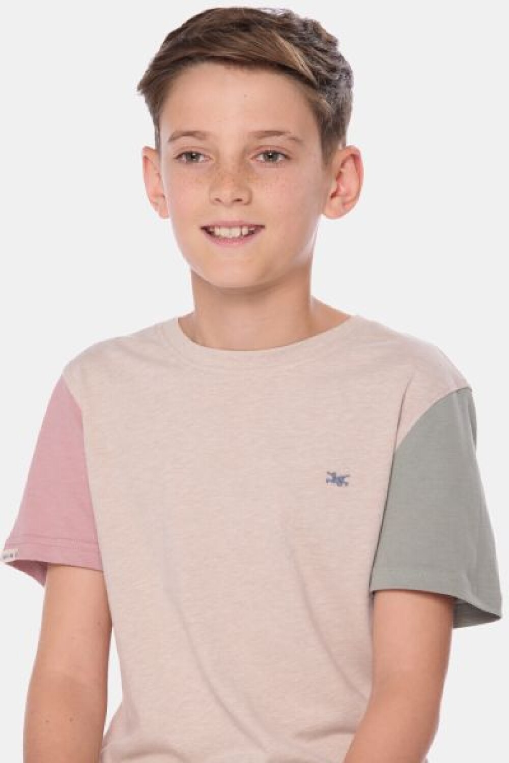 REMERA LISA COMBINADA Beige