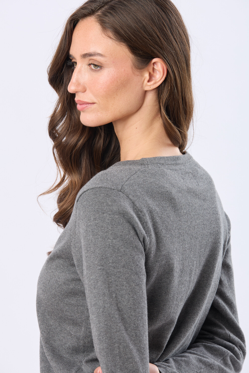 CARDIGAN LISO Gris Oscuro