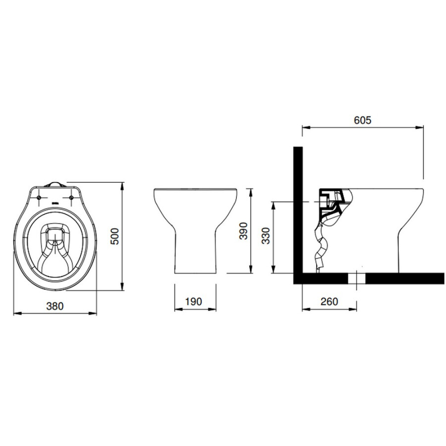 Inodoro corto Flamingo Inodoro corto Flamingo