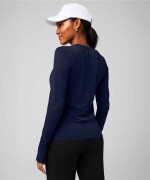 Polo Manga Larga Feather Tech+ Long-Sleeve Top Mujer Deep Navy