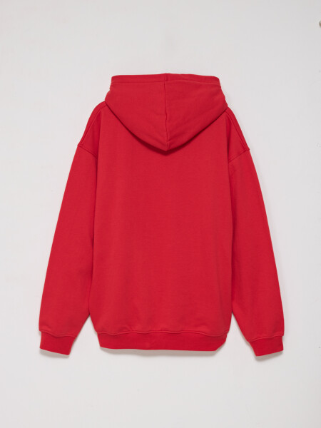 Canguro deportivo oversize Rojo