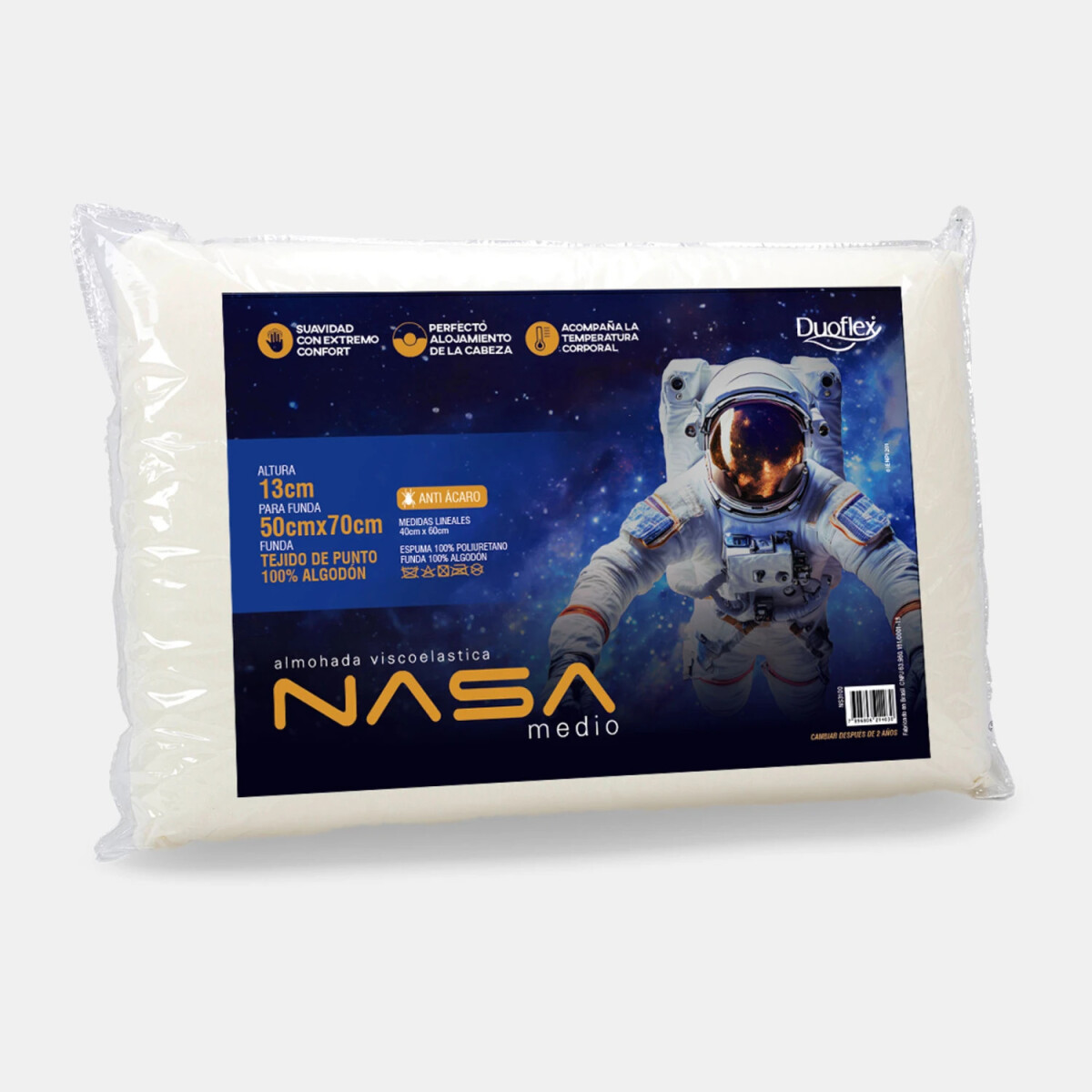 Almohada viscoelástica Nasa Medio NS3100 50*70 