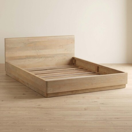 CAMA KING MADERA NATURAL-BEIGE CUARZO